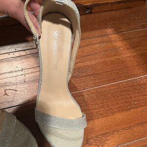 Silver Glitter Heels